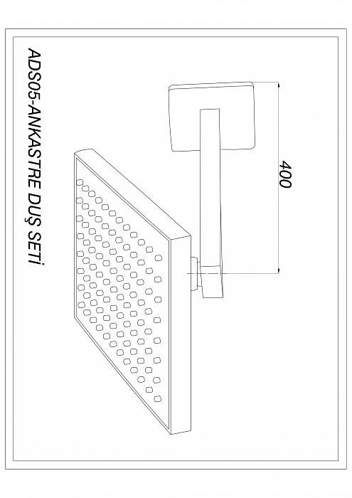 GPD ADS05 Монтируемый в стену душ  с жесткой подводкой ,цвет хром