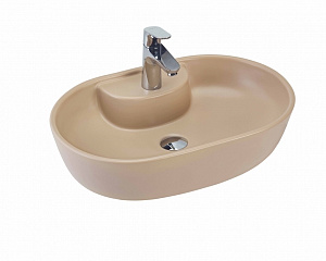 Купить bewash bogen 60 88611173 раковина на столешницу с отвертием под смеситель,латте (бежевый матовый) в интернет-магазине santehplatinum.ru beWash Bogen 60 88611173 Раковина на столешницу с отвертием под смеситель,латте (бежевый матовый)