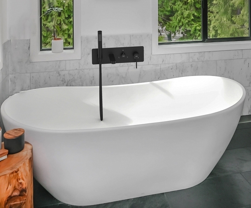 GPD MKA165-S Gildo Colored Смеситель для ванны внутреннего монтажа - Покрытие черный