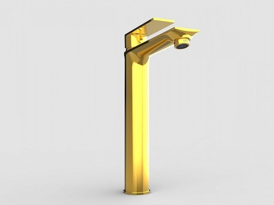 GPD MSL155-A Provido Gold Смеситель для раковины с высоким корпусом, цвет золото