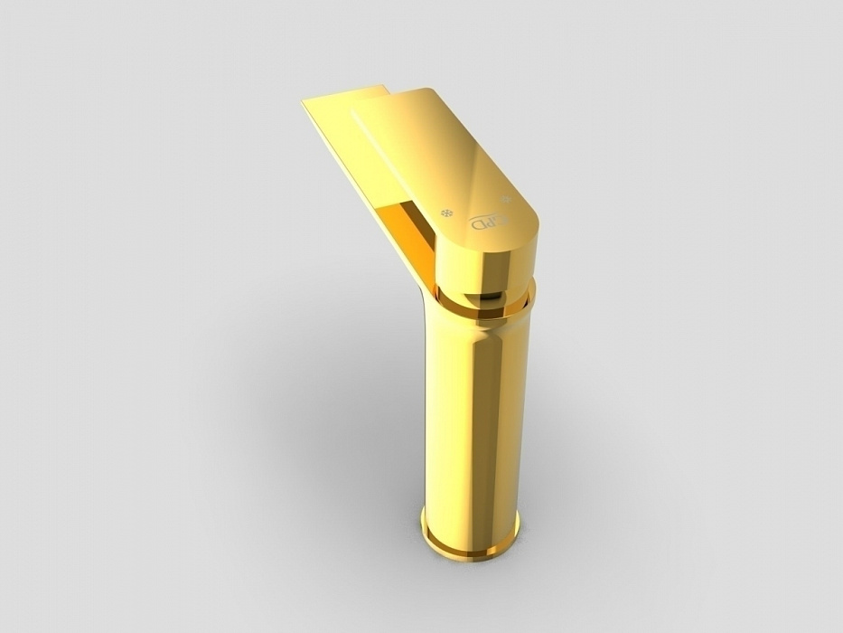 GPD MLB155-A Provido Gold Смеситель для раковины без донного клапана, цвет золото