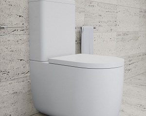 Bien VOKHA MDKD063N1VP0W6SZ0 Унитаз напольный безободковый с сиденьем микролифт,цвет белый матовый