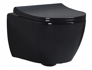 Купить bewash bogen 88303206 унитаз подвесной безободковый с сиденьем микролифт, черный глянец в интернет-магазине santehplatinum.ru
