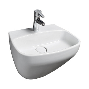 Купить bewash alster 50 86511101 раковина моноблок с отверстием под смеситель,белый глянец в интернет-магазине santehplatinum.ru